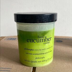 Philosophy Basil Cucumber Cooler Salt Body Scrub - Green